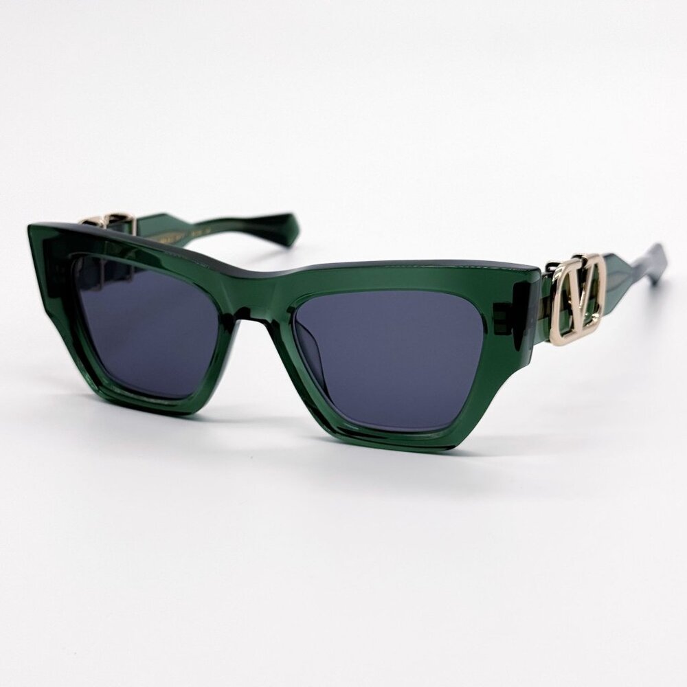 NEW VALENTINO SUNGLASSES VLS-166D GREEN WOMEN CAT EYE EYEWEAR